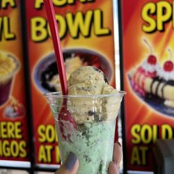 Mangos - 2 scoop icecream - mint chocolate chip & cookies and cream