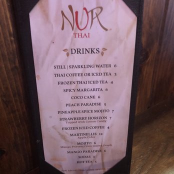 Nur Thai - Drinks Menu - Thai Near Me - Park, New York Nur Thai - Drinks Menu - Thai Near Me - Park, New York
