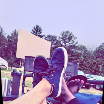 Mendon Drive-In - Relaxing with a beverage before the show - Drive-In Theater Near Me - Mendon, Massachusetts