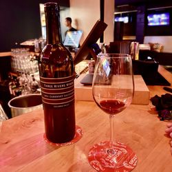 Union - Say, WHAT?!!   Happy Hour- 50% off wine M- F 4:00-6-00.  Say, What?!!  Glasses and BOTTLES!!!