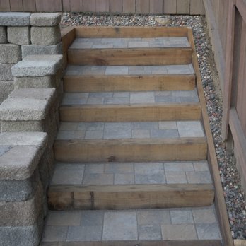 Chris McKoy Landscape - One of the two new, super sturdy stairs. - Landscaping Near Me Chris McKoy Landscape - One of the two new, super sturdy stairs. - Landscaping Near Me