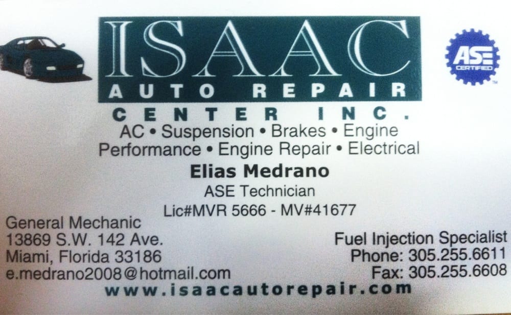 ISAAC AUTO REPAIR CENTER Updated September 2024 13869 SW 142nd Ave
