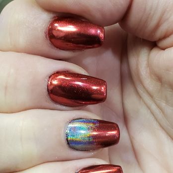 Lana's Nails & Spa - New Crome nails! Ombre ring finger! Thank you Alex for suggesting these I them! - Nail Salons Near Me - Phoenix, Arizona Lana's Nails & Spa - New Crome nails! Ombre ring finger! Thank you Alex for suggesting these I them! - Nail Salons Near Me - Phoenix, Arizona