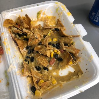 Las Gringas - nachos in a styrofoam container - Food Trucks Near Me