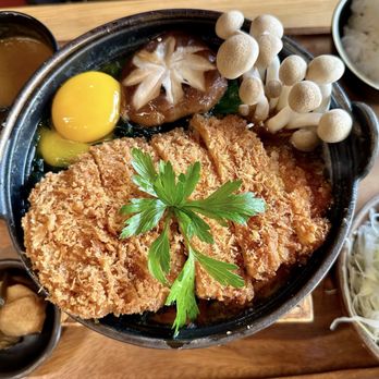 Kobuta And Ookami - Kurobuta nabe - broth and veggies are hidden under the tonkatsu! - Japanese Near Me - Seattle, Washington