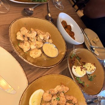 Revel Kitchen & Bar - Fried olives Cod bites Fried cauliflower Steak skewers - Bars Near Me - Danville, California Revel Kitchen & Bar - Fried olives Cod bites Fried cauliflower Steak skewers - Bars Near Me - Danville, California
