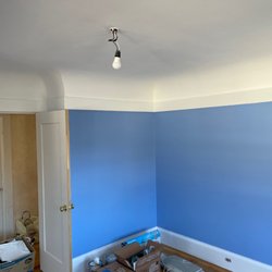 Doug Demattei Drywall - Bedroom repair, restoration, and painting. Completed