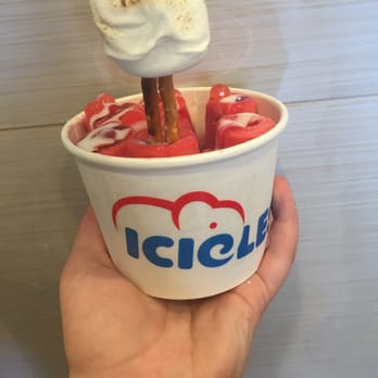 ICICLES - No dairy raspberry with a roster marshmallow and condensed milk, really disappointed with the tiny portion of ice cream - Ice Cream & Frozen Yogurt Near Me - San Jose, California