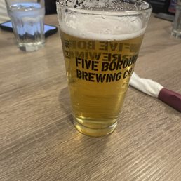 Beer and a burger dinner