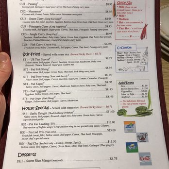 US Thai Cafe - Menu April 2018 - Thai Near Me - Edgewater, Colorado US Thai Cafe - Menu April 2018 - Thai Near Me - Edgewater, Colorado