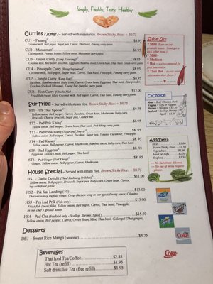 Menu photo 6 US Thai Cafe Edgewater, CO