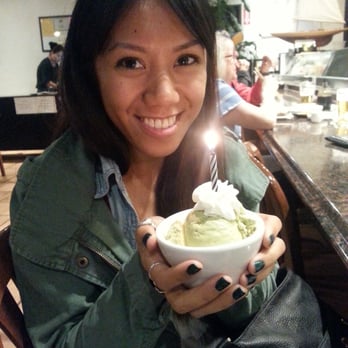 Sushi Shiro - Green tea ice cream for the birthday girl - Sushi Bars Near Me - Upland, California