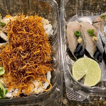 Aiko - Left to right: Let Me Take A Selfie, G-String, mackerel nigiri, negihama handroll, blue fin tuna (belly cut) - Sushi Bars Near Me - Rancho Cordova, California
