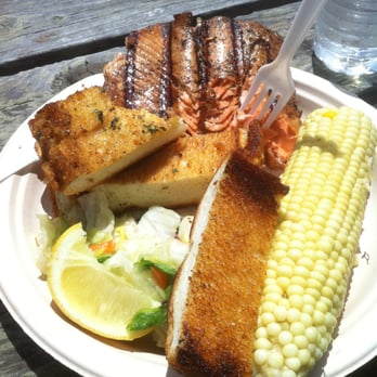 World's Largest Salmon BBQ - This is MY plate! (Not shown in photo is my beer!) - Barbeque Near Me - Fort Bragg, California World's Largest Salmon BBQ - This is MY plate! (Not shown in photo is my beer!) - Barbeque Near Me - Fort Bragg, California