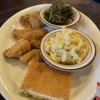 M&M's Southern Cafe - Fried catfish with Mac-n-cheese and collard greens - Southern Near Me - Sparks, Nevada M&M's Southern Cafe - Fried catfish with Mac-n-cheese and collard greens - Southern Near Me - Sparks, Nevada