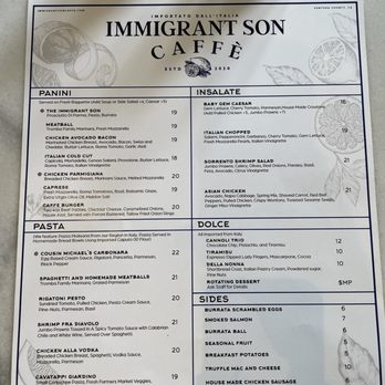 Immigrant Son Caffe - Menu - Breakfast & Brunch Near Me - Oxnard, California Immigrant Son Caffe - Menu - Breakfast & Brunch Near Me - Oxnard, California
