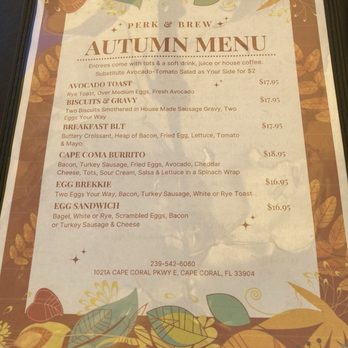 Perk & Brew - menu - Coffee & Tea Near Me - Cape Coral, Florida Perk & Brew - menu - Coffee & Tea Near Me - Cape Coral, Florida