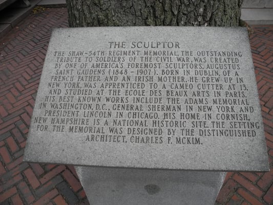 Robert Gould Shaw and the 54th Regiment Memorial by null