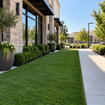 Forever Green Cali - Commercial artificial turf installation creating a clean, professional, low-maintenance landscape for this business property. - Landscaping Near Me Forever Green Cali - Commercial artificial turf installation creating a clean, professional, low-maintenance landscape for this business property. - Landscaping Near Me