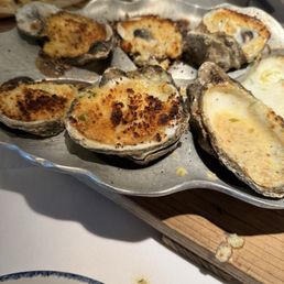 Roasted oysters