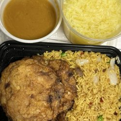 New China III - Shrimp Egg Foo Young w/ Pork Fried Rice & Egg Drop Soup