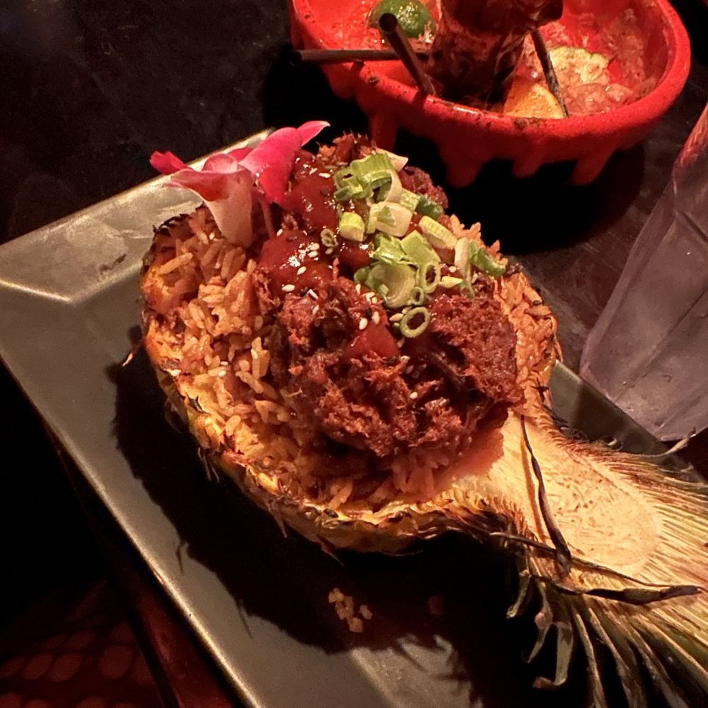 Secret Island - Pineapple fried rice with pork - Polynesian Near Me - Long Beach, California