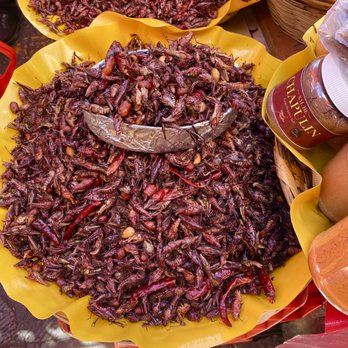 Mercado 20 de Noviembre - Crickets for sale throughout the market. So good. - Farmers Market Near Me - Oaxaca, OAX Mercado 20 de Noviembre - Crickets for sale throughout the market. So good. - Farmers Market Near Me - Oaxaca, OAX