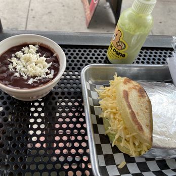 Arepas el Pana - Reina Pepiada arepa and house-made beans. Yum! - Coffee & Tea Near Me - Albuquerque, New Mexico