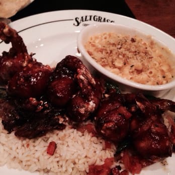 Saltgrass Steak House - Stuffed BBQ shrimp with Mac and Cheese! - Steakhouses Near Me - Plano, Texas Saltgrass Steak House - Stuffed BBQ shrimp with Mac and Cheese! - Steakhouses Near Me - Plano, Texas