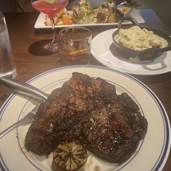 Coalition Steak & Seafood - Fish sampler, garlic mashed WHIPPED POTATOES and porterhouse steak. - American Near Me - Alpharetta, Georgia Coalition Steak & Seafood - Fish sampler, garlic mashed WHIPPED POTATOES and porterhouse steak. - American Near Me - Alpharetta, Georgia