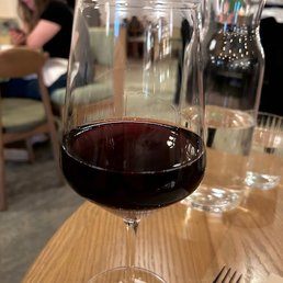 $15 glass of wine, the pours are on the smaller side. $15 glass of wine, the pours are on the smaller side.