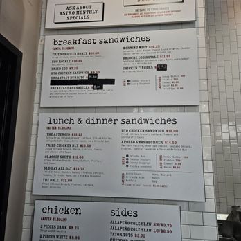 Astro Doughnuts & Fried Chicken - Menu - Donuts Near Me - Washington, DC, District of Columbia