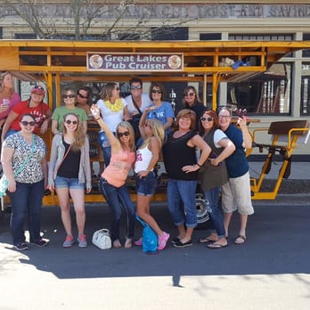 Great Lakes Pub Cruiser - Our sunny Saturday early season Groupon group! - Bike tours Near Me - Grand Rapids, Michigan Great Lakes Pub Cruiser - Our sunny Saturday early season Groupon group! - Bike tours Near Me - Grand Rapids, Michigan