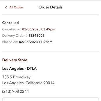 MedMen DTLA - Delivery Cancellation - Cannabis Dispensaries Near Me - Los Angeles, California