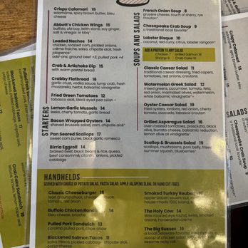Abbott’s Grill at Paynter’s Mill - Food menu - Salad Near Me - Milton, Delaware Abbott’s Grill at Paynter’s Mill - Food menu - Salad Near Me - Milton, Delaware