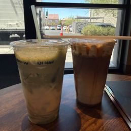 Banana Cream Matcha Latte and Cà Phê Sữa Đá Banana Cream Matcha Latte and Cà Phê Sữa Đá