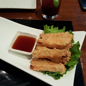 Q Restaurant - Sweet potato tempura. Yummy. That's a Q smash drink in the background. - Chinese Near Me - Boston, Massachusetts Q Restaurant - Sweet potato tempura. Yummy. That's a Q smash drink in the background. - Chinese Near Me - Boston, Massachusetts