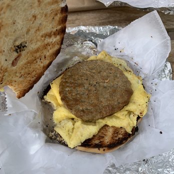 Third Street Bagel - Breakfast bagel with sausage and no cheese. Just over $9. - Bagels Near Me - Marquette, Michigan Third Street Bagel - Breakfast bagel with sausage and no cheese. Just over $9. - Bagels Near Me - Marquette, Michigan