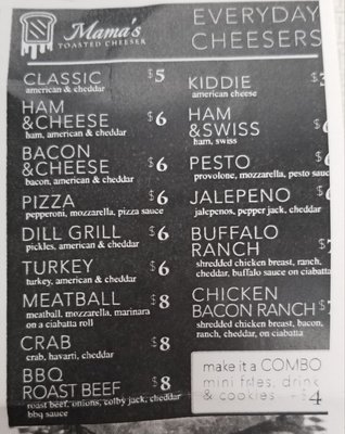Menu photo 6 Mama's Toasted Cheeser Ogden, UT
