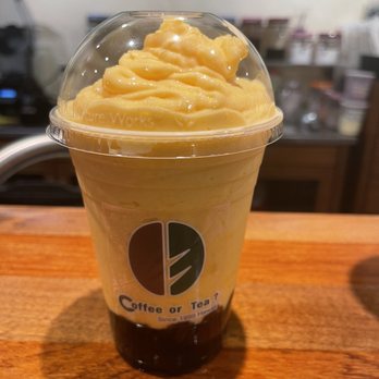 Coffee or Tea? - papaya shake with boba - Coffee & Tea Near Me - Honolulu, Hawaii