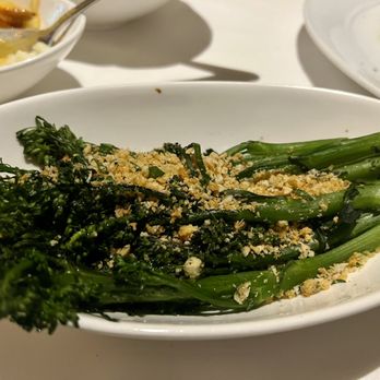 Eddie V's Prime Seafood - Broccolini with Marcona Almond Gremolata - Seafood Near Me - Plano, Texas Eddie V's Prime Seafood - Broccolini with Marcona Almond Gremolata - Seafood Near Me - Plano, Texas