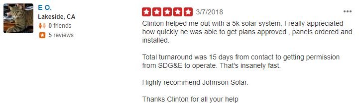 Slide of Johnson Solar