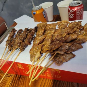 Gao's BBQ & Crab - Cumin lamb, oyster mushroom, other stuff - Chinese Near Me - Flushing, New York
