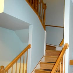 Chicago Rent A Painter - 3 tier stairway, walls, flat finish