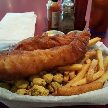 Zeke's Fish & Chips - The huge 2 pcs Cod with fries and okra. - Fish & Chips Near Me - Fort Worth, Texas Zeke's Fish & Chips - The huge 2 pcs Cod with fries and okra. - Fish & Chips Near Me - Fort Worth, Texas