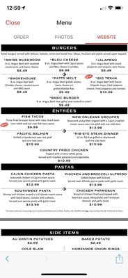 Menu photo 4 Black Diamond Grill Cumming, GA