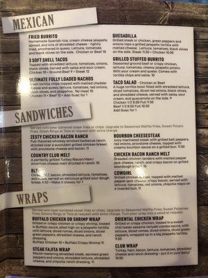 Menu photo 1 Billy D's Crooked Tavern Annandale, MN Menu photo 1 Billy D's Crooked Tavern Annandale, MN