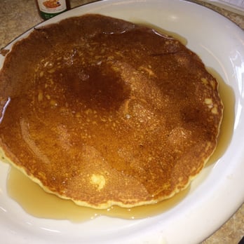 The Coffee Cup Cafe - One buttermilk pancake with maple syrup - American Near Me - Long Beach, California
