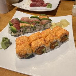 Tuna Sashimi, Rainbow Roll, Caribbean Roll