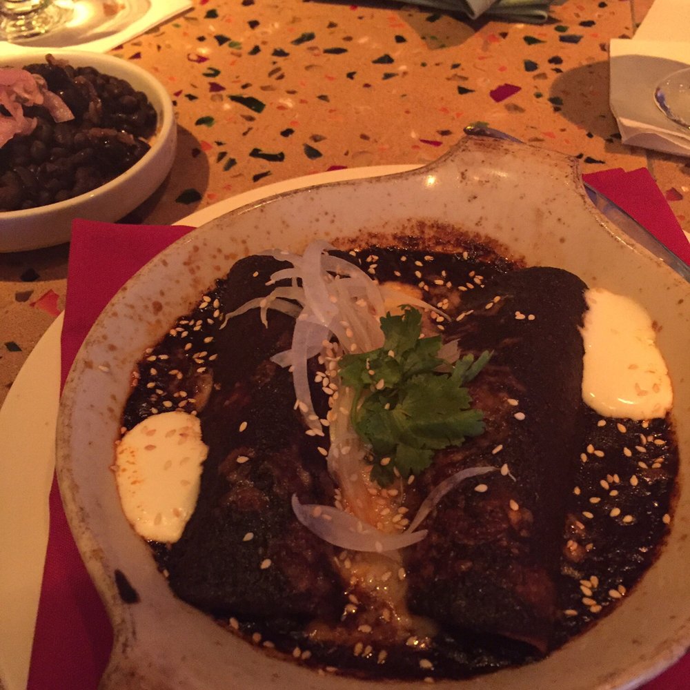 El Vez - Short Rib Enchiladas (comes with a side of rice and beans that, incidentally, were tastier than the main). - Mexican Near Me - Philadelphia, Pennsylvania